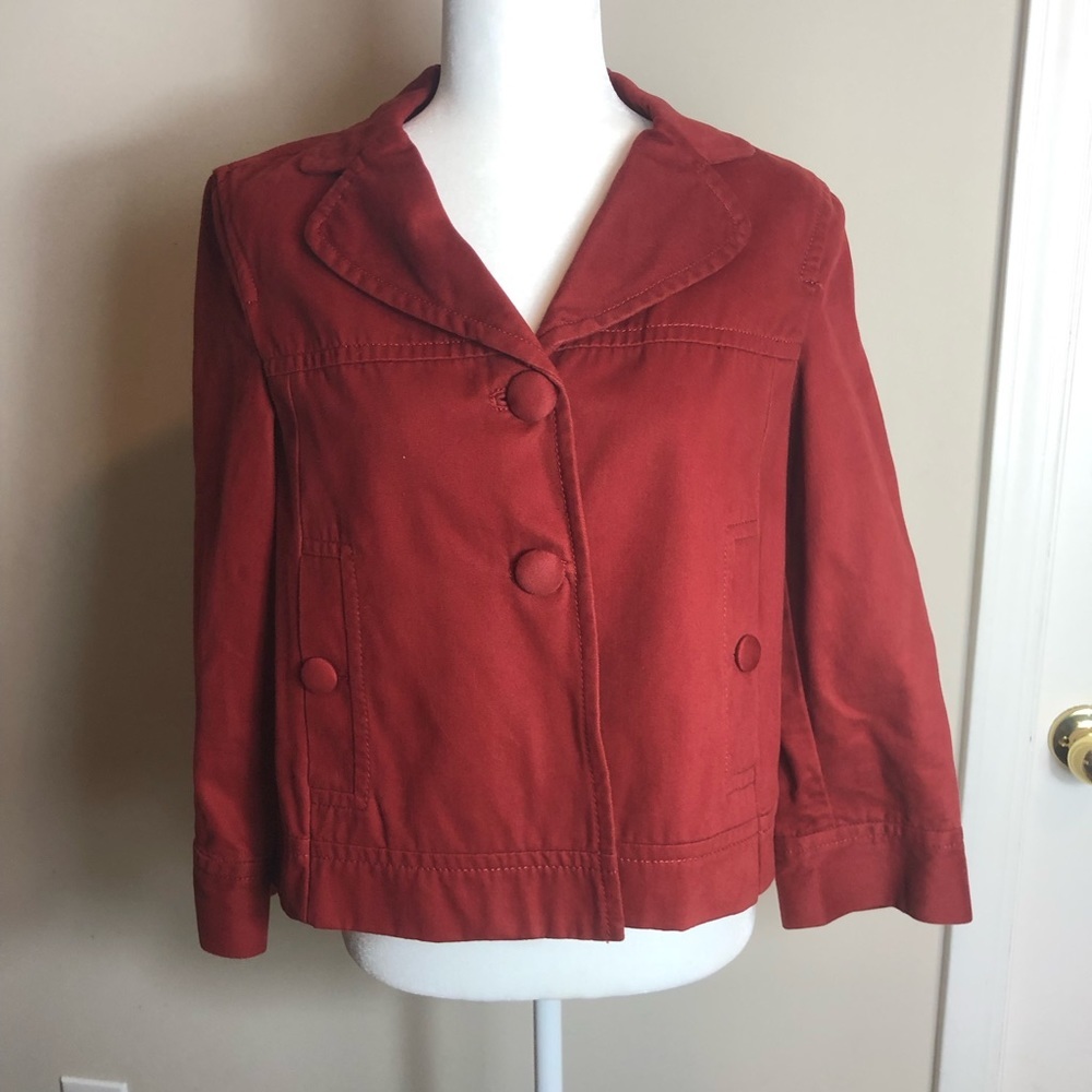 Ann Taylor cropped sleeve jacket blazer